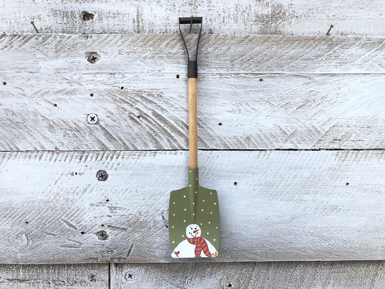 Snowman Christmas Shovel Ornament or Santa Christmas Etsy