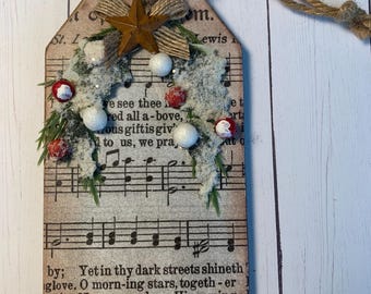 wooden music tag