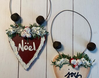 Joy and Noel Hearts (set of 2)