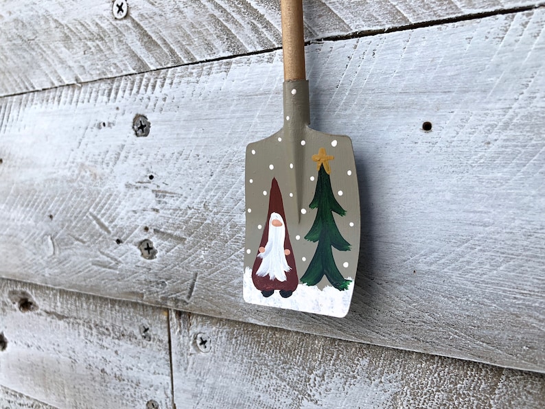 Snowman Christmas Shovel Ornament or Santa Christmas Etsy