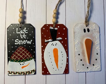 Snowman Tags