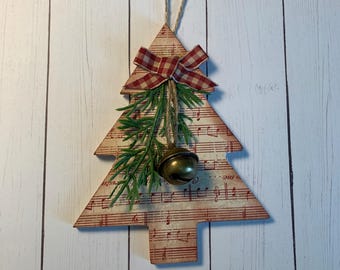 wooden tree ornament