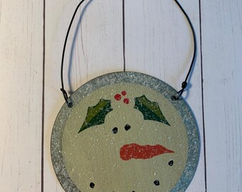 Metal Snowman Ornament