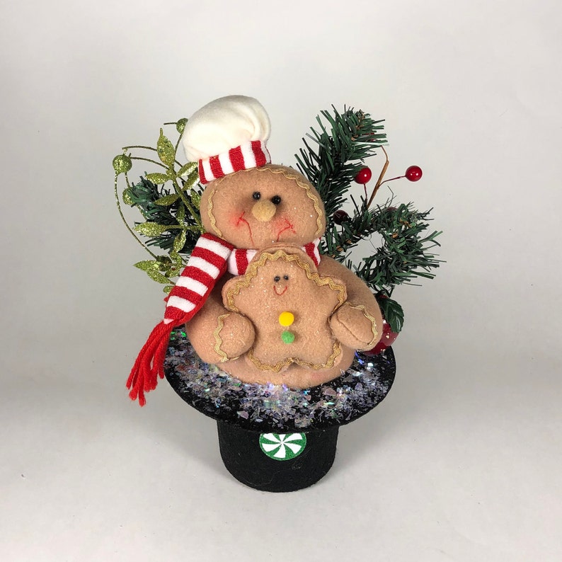Decorative Cloth Ginger Bread in a Top Hat.Christmas Etsy