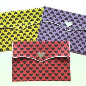 3 Gift envelopes with Hearts BU019 image 1