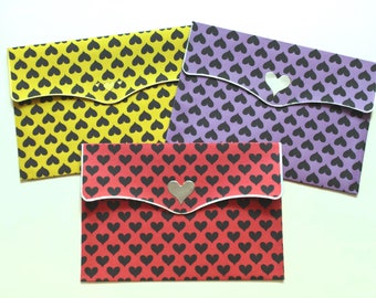 3 Gift envelopes with Hearts (BU019)