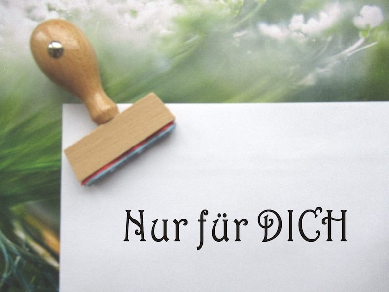 Stempel Holzstempel Textzeile Nur für DICH Etsy