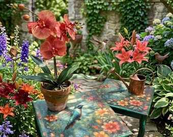 Mesas de jardín para colibríes (2