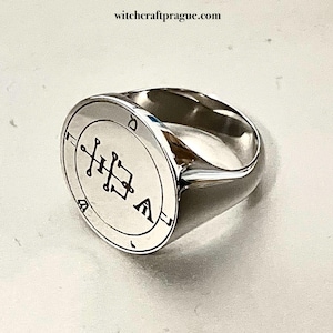 Angel Mahasiah Sigil Ring, guardian angel Spiritual Jewelry amulet, Sterling Silver Talisman