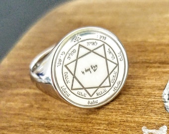 Personalisierte Hexerei Ring Alchemie Siegel Amulett Talisman