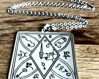 Witchcraft amulet for winning the lottery, luck and money spell necklace