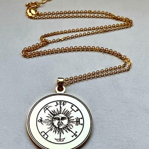 Wealth and riches amulet necklace, money talisman, seal of Solomon spell