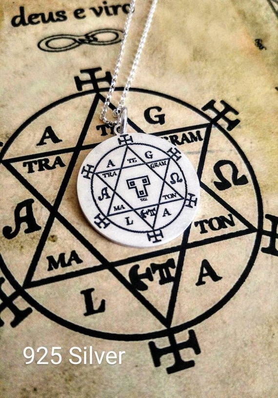 Witchcraft Hexagram of Solomon Goetia Necklace Alchemy