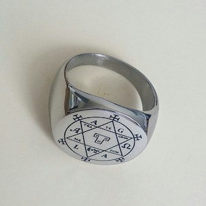 Hexagram of Solomon, goetia ring, witchcraft protection amulet, big size