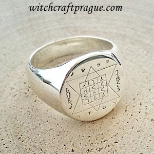John Dee Holy Table Ring, Enochian Magic Ring, Occult Jewelry, Angelic Sigil Ring, Esoteric Protection, Spiritual Jewelry