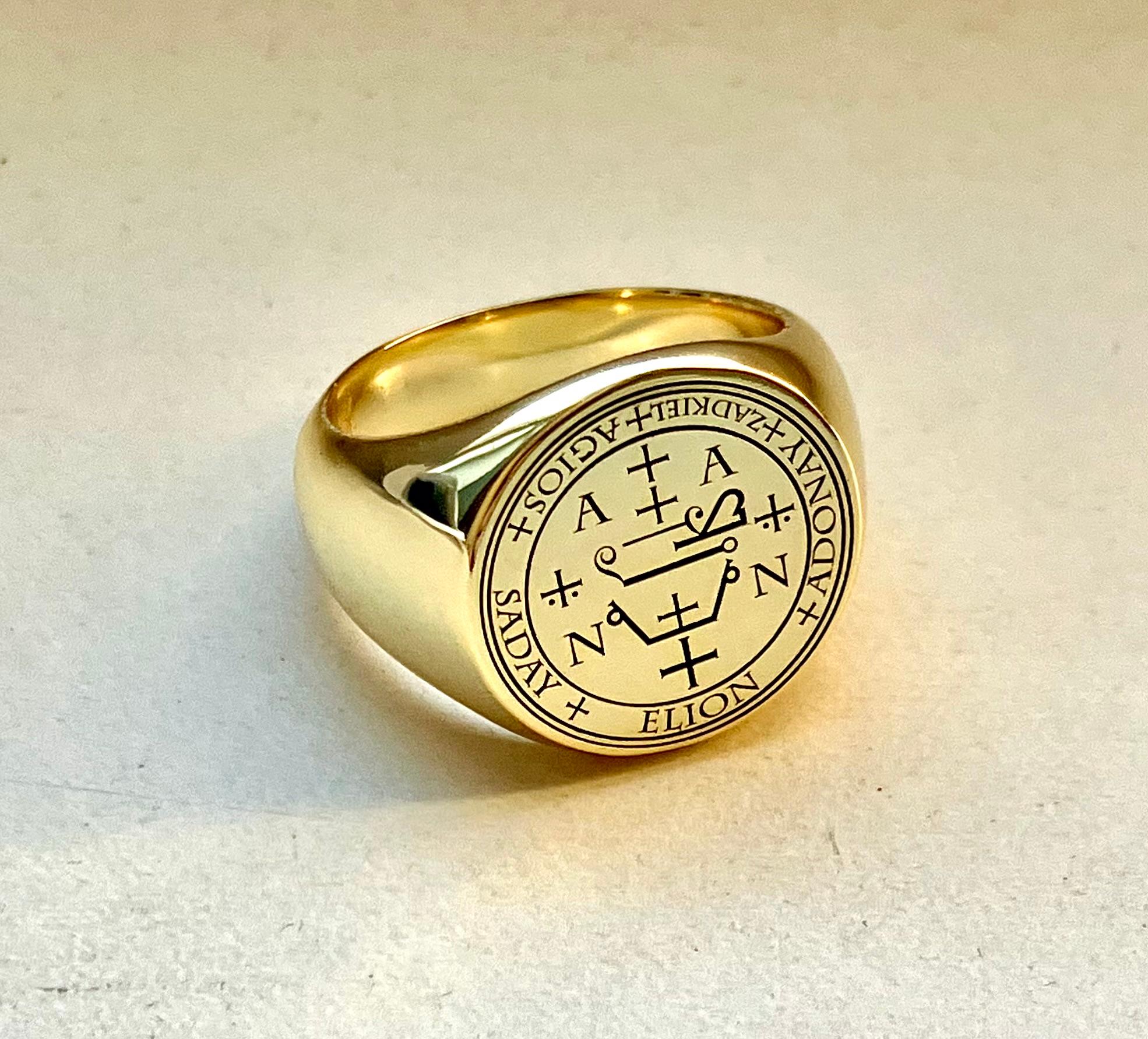 Archangel Zadkiel Sigil Ring, Celestial Amulet Angelic Magic - Etsy