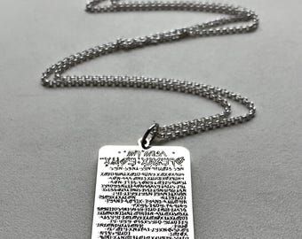 The Emerald tablet of Hermes necklace alchemy talisman witchcraft amulet