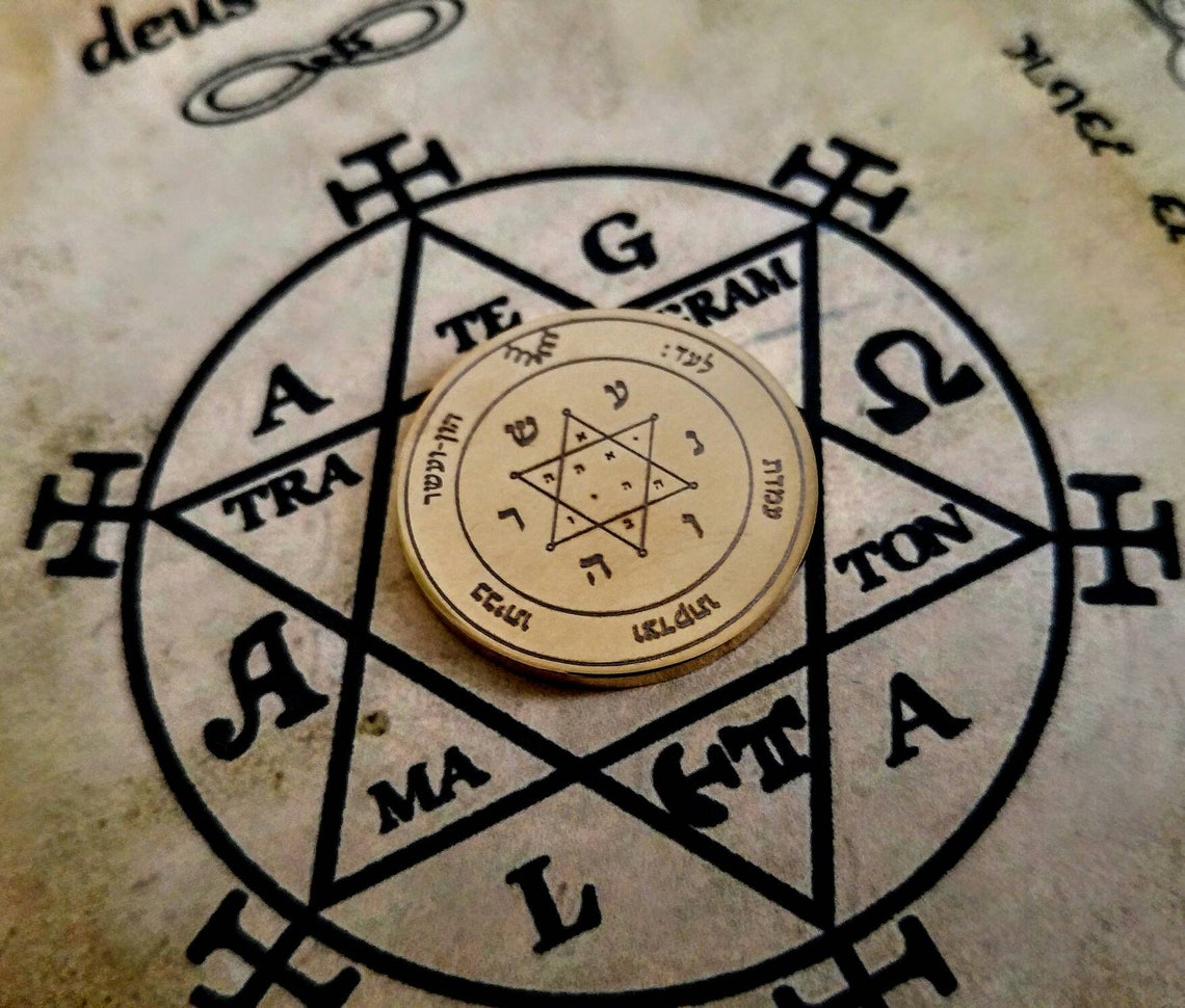 Alchemy Second Pentacle of Jupiter Lucky Coin Lesser Key Etsy