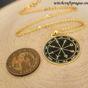 Seal of Solomon necklace, wealth amulet, money talisman pendant