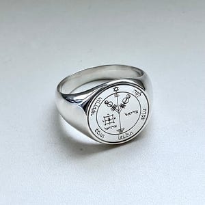 Anello del quarto pentacolo di Giove, talismano del sigillo di Salomone, amuleto della stregoneria