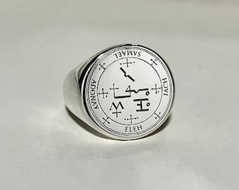 Archangel Samael sigil ring, witchcraft talisman