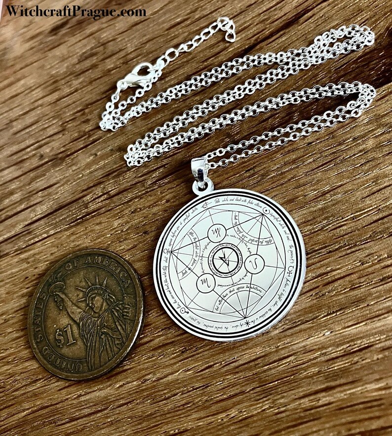 Alchemy Protection Necklace Witchcraft Amulet Wicca Talisman Sigil - Etsy
