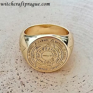 Custom Alchemy Archangels ring Goetia amulet witchcraft Wicca talisman lesser key