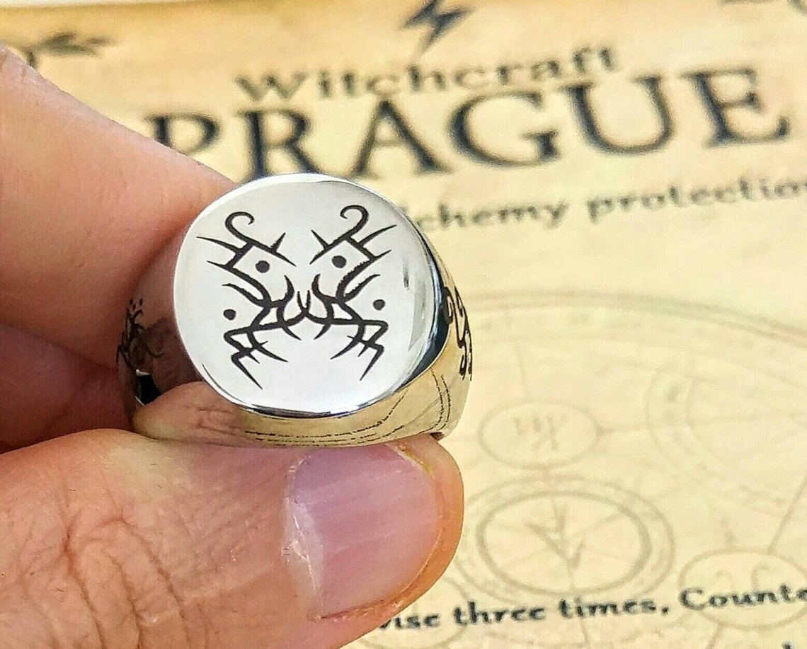 Witchcraft magic sigil ring Chaos amulet Wicca talisman | Etsy
