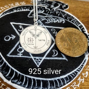 Fourth Pentacle of Jupiter necklace lesser key amulet alchemy talisman