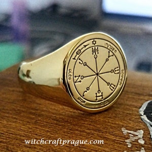 Szósty pentagram pierścienia Marsa pieczęć Salomona amulet talizman czarów