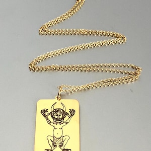 Codex Gigas Devil Necklace: Gothic Occult Pendant, Medieval Manuscript Jewelry