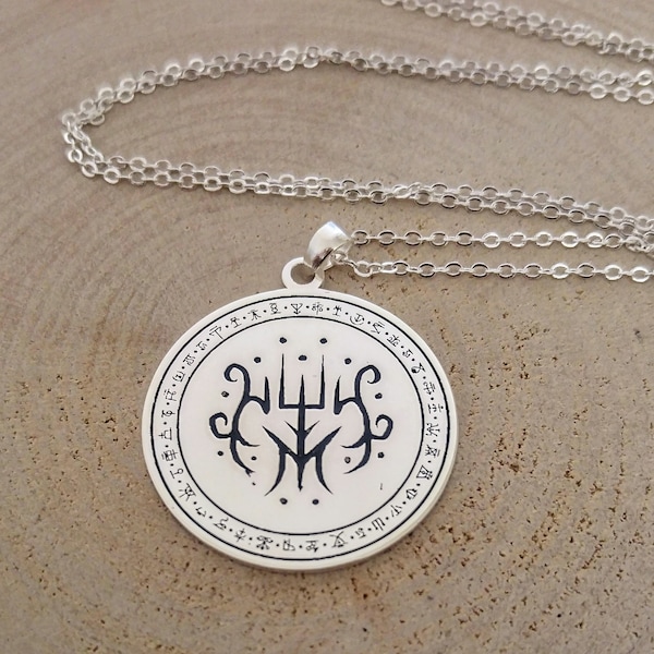 Collana con sigillo magico del caos della stregoneria, amuleto magico, talismano di protezione