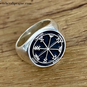 Sterling Silver First Pentacle of Jupiter Ring: Solomon Wealth Talisman
