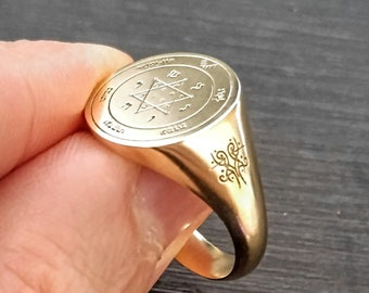 Sceau de Salomon, bague du deuxième pentacle de Jupiter, amulette