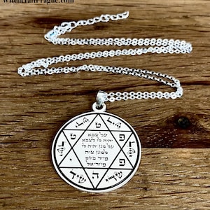 Amulet for protection necklace, names of God talisman, archangel spell for fear