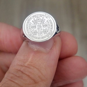 Witchcraft archangels amulet for protection against evil ring