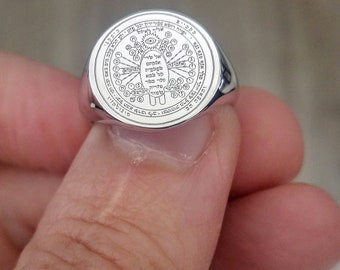 Witchcraft archangels amulet for protection against evil ring