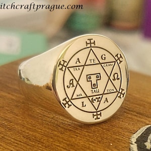 Hexagram van Salomo, goetia-ring, hekserijamulet, zegel van Salomo