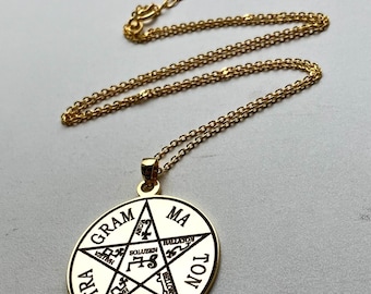 Pentagrama de Salomón collar brujería amuleto alquimia talismán