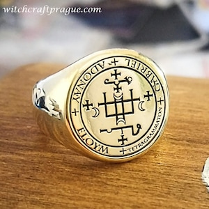 Alchemy Archangel Gabriel sigil ring witchcraft amulet Wicca seal