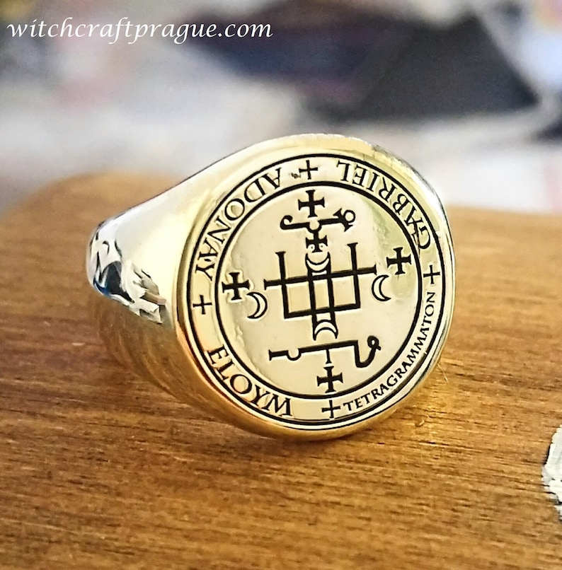 Alchemy Archangel Gabriel Sigil Ring Witchcraft Amulet Wicca - Etsy