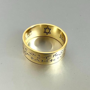 Alchemia Pierścień magiczny korony Salomona Amulet Goecji Talizman czarów