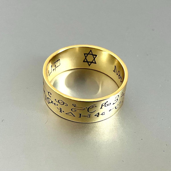 Alchemy Solomon crown magic ring Goetia amulet witchcraft talisman