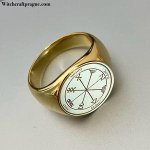 Witchcraft First Pentacle of Jupiter goetia ring alchemy amulet