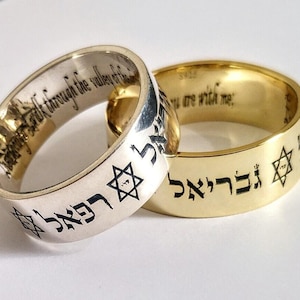 Archangels amulet for protection and blessing ring