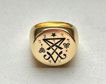Bague sigil Lucifer, amulette de sorcellerie, talisman sigil ange