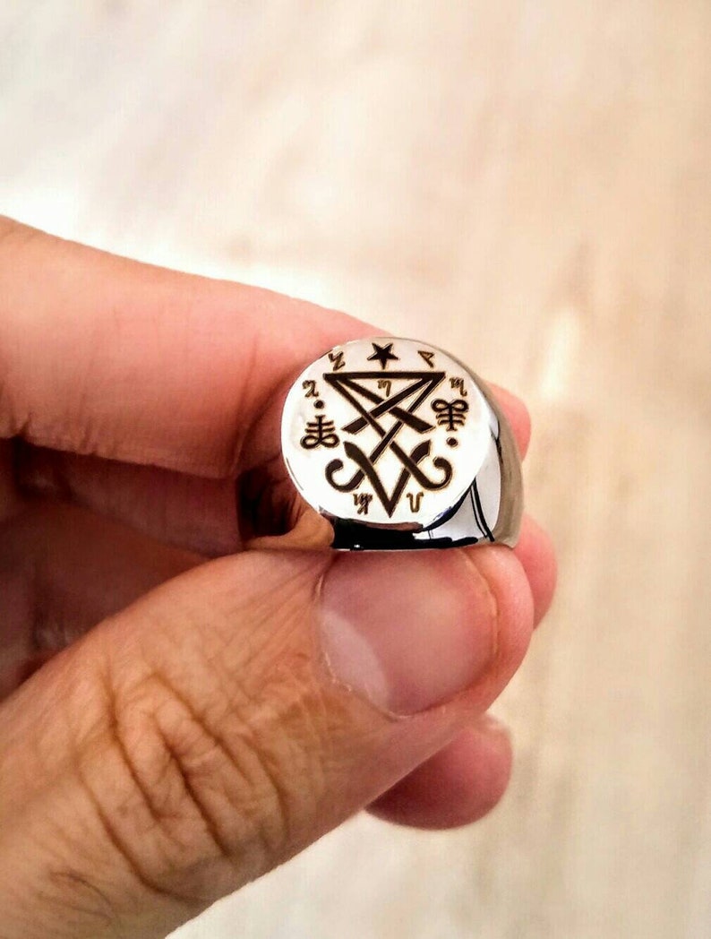 Lucifer Sigil Ring witchcraft Amuletangel Sigil Talisman - Etsy