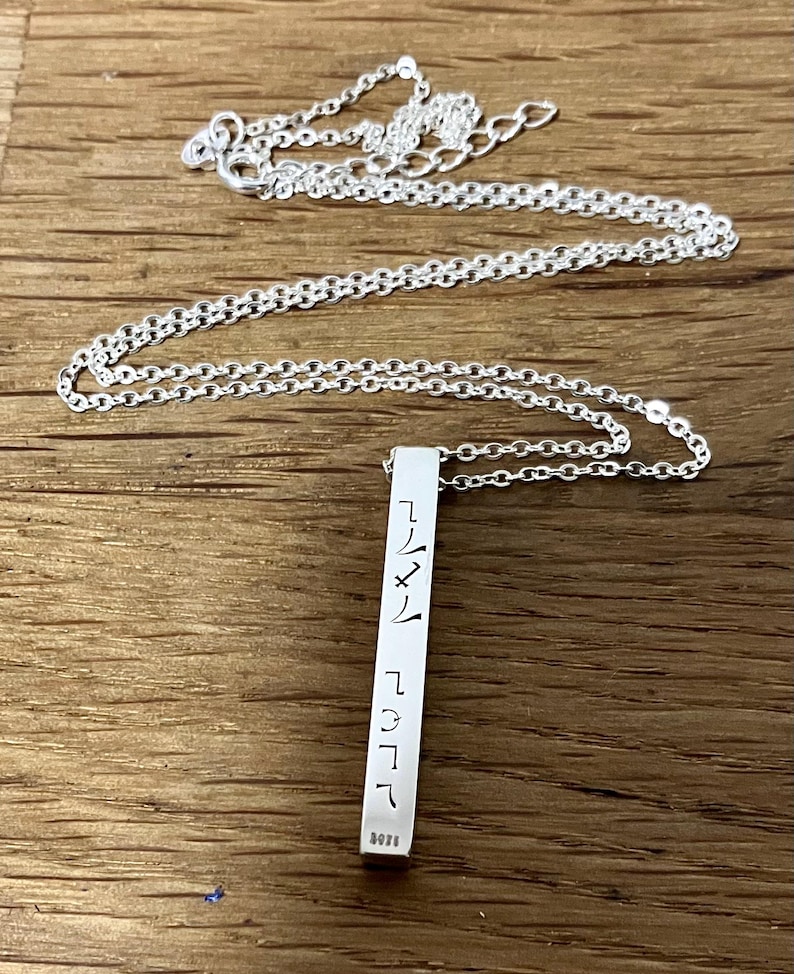 Alchemy necklace your name in the Angels language enochian witchcraft 925 Silver