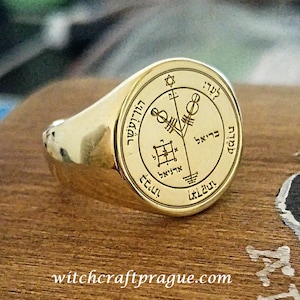 Fourth Pentacle of Jupiter ring lesser key amulet alchemy talisman
