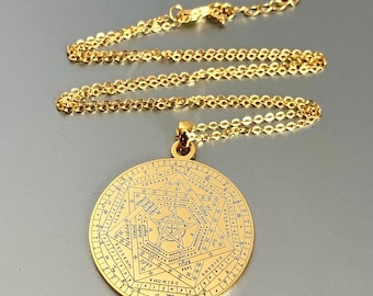 John Dee Sigillum Dei Aemeth,grand pentacle,witchcraft amulet,angel talisman,enochian magic